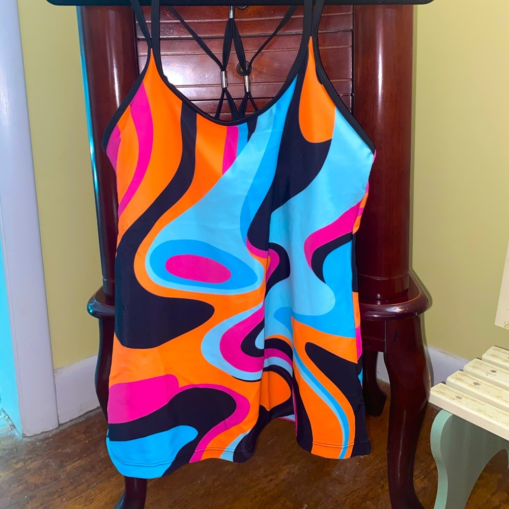 Geo (Webbed Back) Tankini